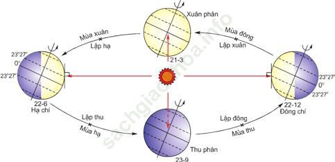 Giải VBT Địa Lí 6 Bài 8: Sự chuyển động của Trái Đất quanh Mặt Trời ảnh 1
