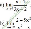 Bài 2: Giới hạn của hàm số - Giải BT Toán 11 hình ảnh 0