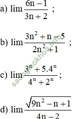 Bài 1: Giới hạn của dãy số - Giải BT Toán 11 hình ảnh 11