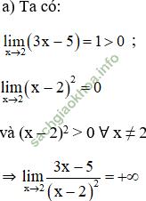 Bài 2: Giới hạn của hàm số - Giải BT Toán 11 hình ảnh 14