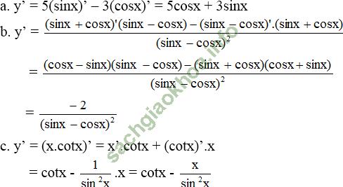 Bài 3: Đạo hàm của hàm số lượng giác - Giải BT Toán 11 hình ảnh 17