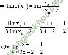 Bài 2: Giới hạn của hàm số - Giải BT Toán 11 hình ảnh 2