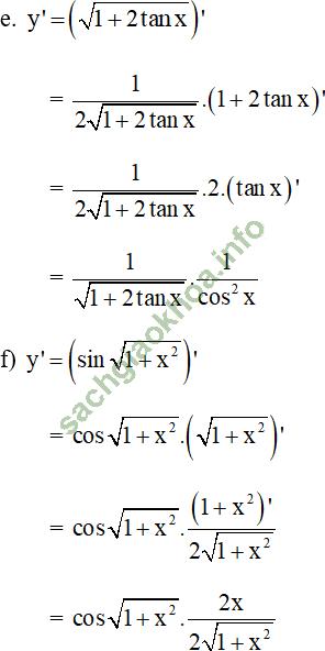 Bài 3: Đạo hàm của hàm số lượng giác - Giải BT Toán 11 hình ảnh 23