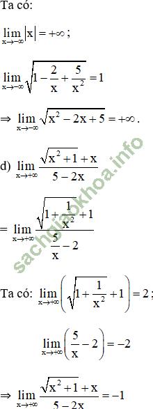 Bài 2: Giới hạn của hàm số - Giải BT Toán 11 hình ảnh 24