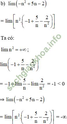 Bài 1: Giới hạn của dãy số - Giải BT Toán 11 hình ảnh 27