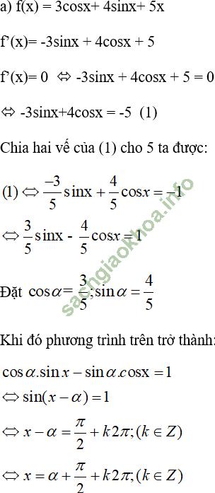 Bài 3: Đạo hàm của hàm số lượng giác - Giải BT Toán 11 hình ảnh 40