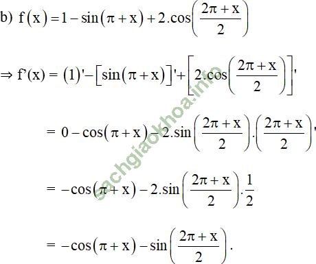 Bài 3: Đạo hàm của hàm số lượng giác - Giải BT Toán 11 hình ảnh 41