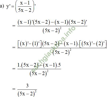 Bài 3: Đạo hàm của hàm số lượng giác - Giải BT Toán 11 hình ảnh 5