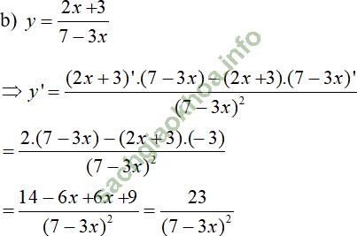 Bài 3: Đạo hàm của hàm số lượng giác - Giải BT Toán 11 hình ảnh 6