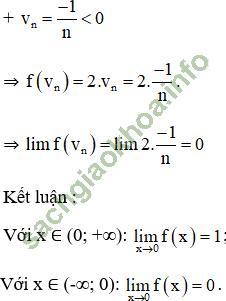 Bài 2: Giới hạn của hàm số - Giải BT Toán 11 hình ảnh 7