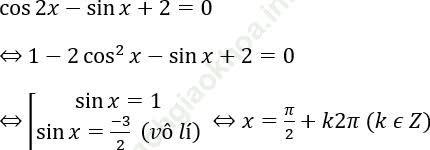 Dạng 2: Phương trình bậc hai với một hàm số lượng giác ảnh 2