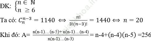 Dạng 6: Giải phương trình, bất phương trình tổ hợp ảnh 2