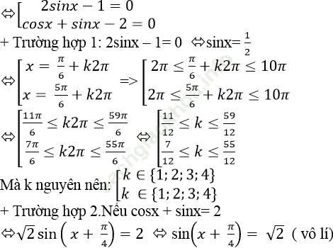 Tìm số nghiệm của phương trình lượng giác trong khoảng, đoạn ảnh 22