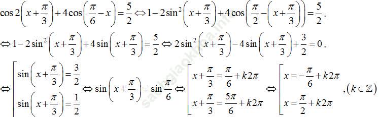 Phương trình quy về phương trình bậc hai đối với hàm số lượng giác ảnh 33