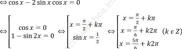Dạng 2: Phương trình bậc hai với một hàm số lượng giác ảnh 5