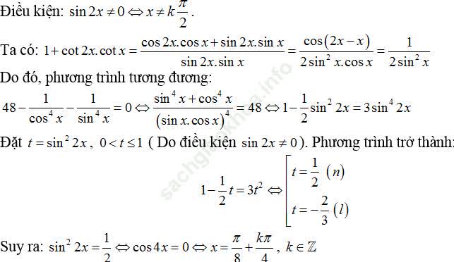 Phương trình quy về phương trình bậc hai đối với hàm số lượng giác ảnh 71