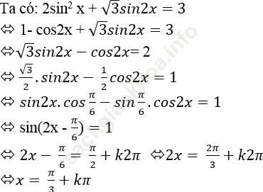 Phương trình quy về phương trình bậc nhất đối với sinx và cosx ảnh 9
