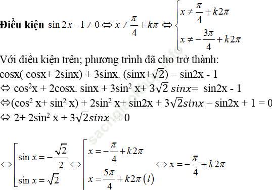 Phương trình quy về phương trình bậc hai đối với hàm số lượng giác ảnh 92