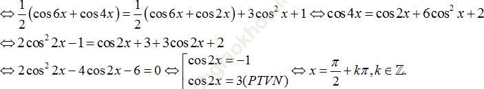 Phương trình quy về phương trình bậc hai đối với hàm số lượng giác ảnh 97