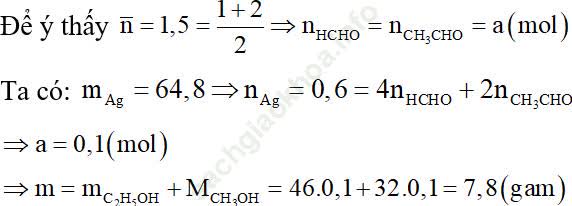 Phương pháp trung bình trong hóa học cực hay, chi tiết, có lời giải ảnh 5