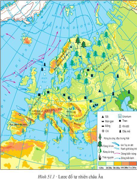 Lý thuyết & Trắc nghiệm Bài 51: Thiên nhiên châu Âu ảnh 2