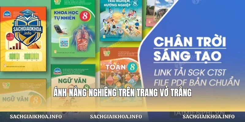 Ánh nắng nghiêng trên trang vở trắng