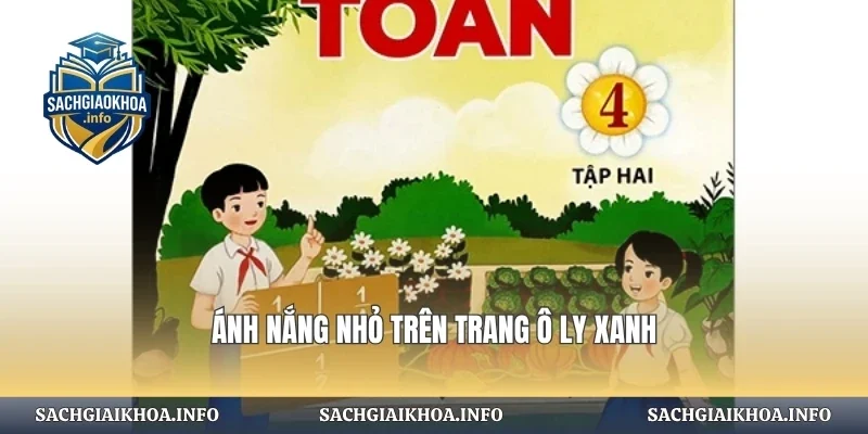 Ánh nắng nhỏ trên trang ô ly xanh