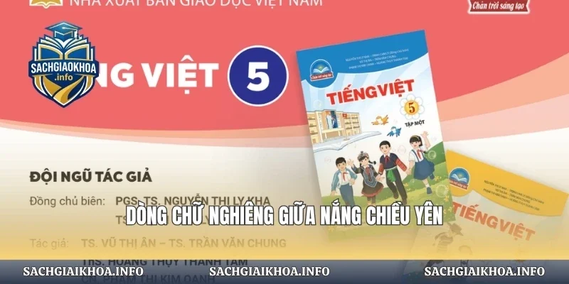 Dòng chữ nghiêng giữa nắng chiều yên