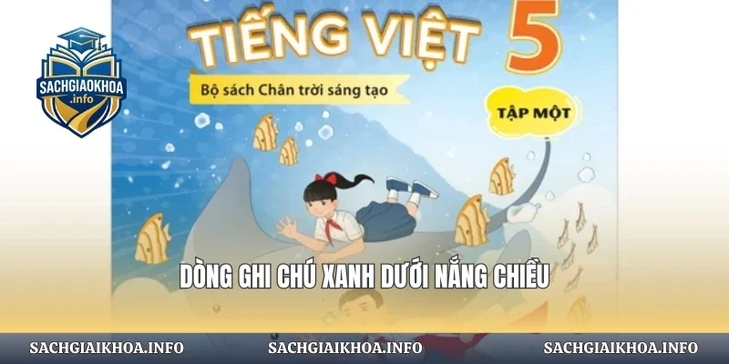 Dòng ghi chú xanh dưới nắng chiều