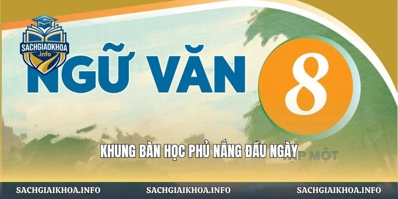 Khung bàn học phủ nắng đầu ngày
