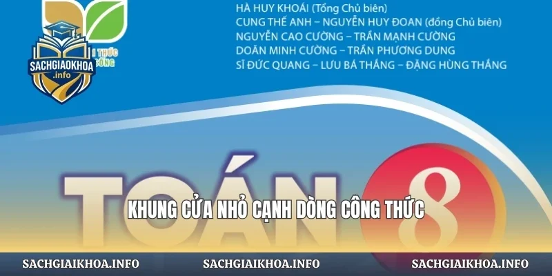 Khung cửa nhỏ cạnh dòng công thức