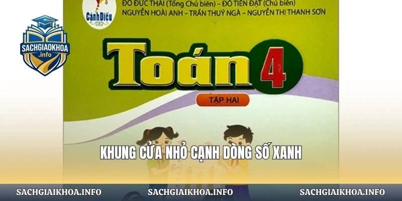 Khung cửa nhỏ cạnh dòng số xanh